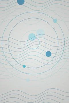 Abstract Wave Pattern with Circles Stock Illustration