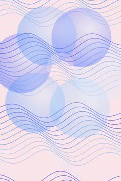 Abstract Wave Pattern with Circles 스톡 일러스트