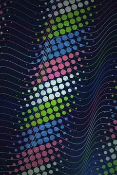 Abstract Wave Pattern with Circles Stock Photos