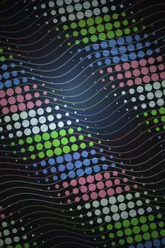 Abstract Wave Pattern with Circles Фото