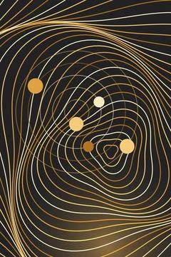 Abstract Wave Pattern with Circles Фото