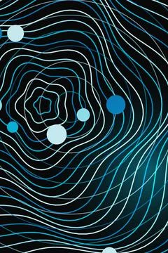 Abstract Wave Pattern with Circles Stock Photos