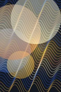 Abstract Wave Pattern with Circles Stock Photos