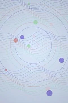 Abstract Wave Pattern with Circles Stock Photos