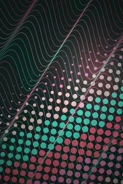Abstract Wave Pattern with Circular Elements Stock Photos