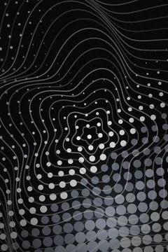 Abstract Wave Pattern with Circular Elements Stock Photos