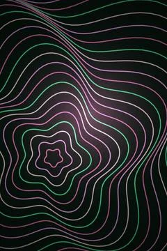 Abstract Wave Pattern with Circular Form Stock Illustration