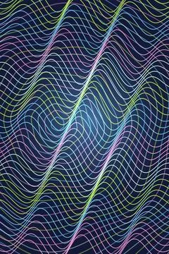 Abstract Wave Pattern Dark Background Stock Illustration