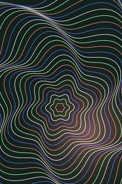 Abstract Wave Pattern Dark Background Stock Illustration