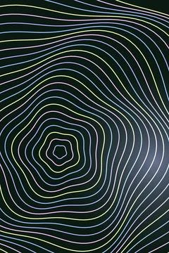Abstract Wave Pattern Dark Background Stock Illustration