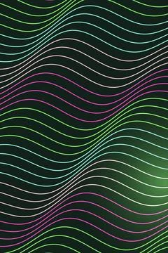 Abstract Wave Pattern Dark Background Stock Illustration