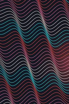Abstract Wave Pattern Dark Background Stock Illustration