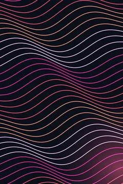 Abstract Wave Pattern Dark Background イラスト素材