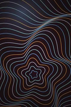 Abstract Wave Pattern Dark Background Stock Illustration