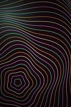 Abstract Wave Pattern Dark Background イラスト素材