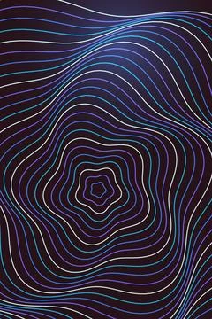 Abstract Wave Pattern Dark Background Stock Illustration