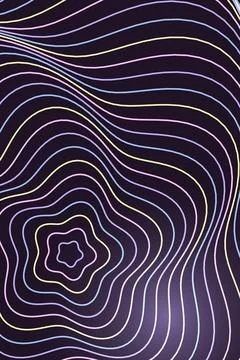 Abstract Wave Pattern Dark Background Stock Illustration