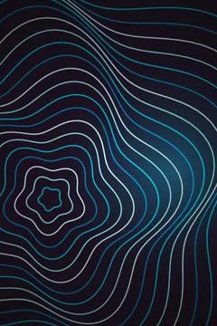 Abstract Wave Pattern Dark Background Stock Illustration