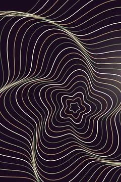 Abstract Wave Pattern Dark Background Stock Illustration