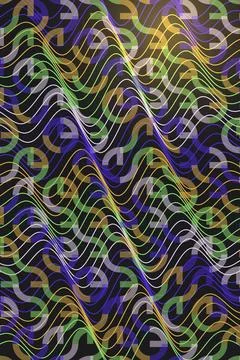 Abstract Wave Pattern Dark Background Фото