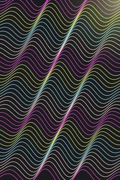 Abstract Wave Pattern Dark Background Stockfoto's