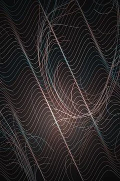 Abstract Wave Pattern Dark Background Stockfoto's