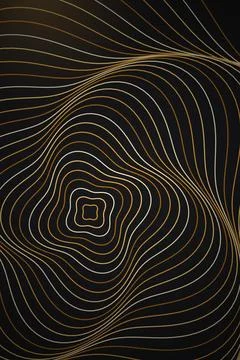 Abstract Wave Pattern Dark Background Stockfoto's