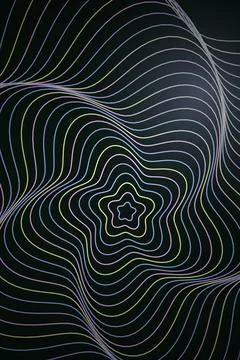 Abstract Wave Pattern Dark Background Stock Photos