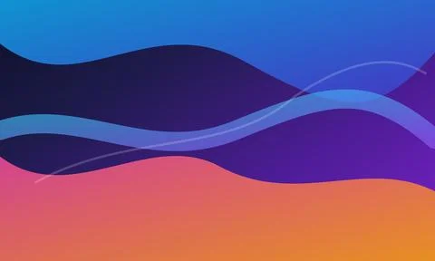 Abstract wave pattern with a deep gradient background in shades of blue and.. Stock Illustration