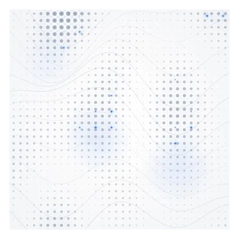 Abstract Wave Pattern with Dots and Lines - Minimalist Digital Art Background 库存影片 346283876