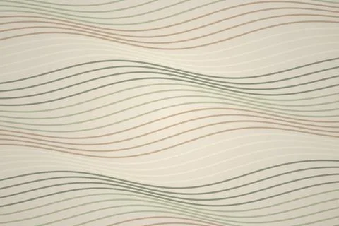 Abstract wave pattern with flowing lines on beige background Stock Illustration