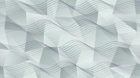 Abstract wave pattern with flowing lines and shades of gray Stock Illustration