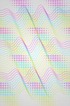 Abstract Wave Pattern with Geometric Dots Stock Photos