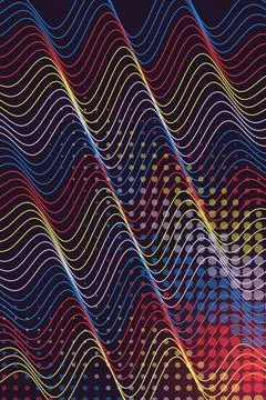 Abstract Wave Pattern with Geometric Elements Stock Photos
