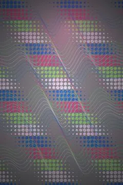 Abstract Wave Pattern with Geometric Shapes Stock Photos