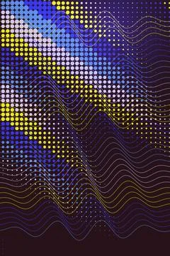 Abstract Wave Pattern with Geometric Shapes Stock Photos