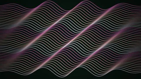 Abstract wave pattern with glowing lines on black background Stock-Illustration
