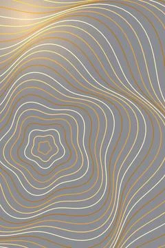 Abstract Wave Pattern with Gold Lines Stock Illustration