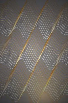 Abstract Wave Pattern with Gold Lines Stock Photos