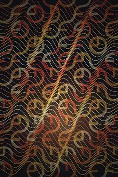 Abstract Wave Pattern with Golden Lines Stock Photos