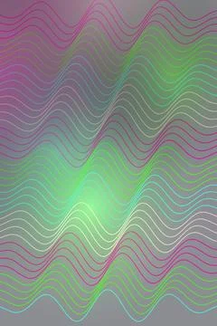 Abstract Wave Pattern Gradient Stock Illustration