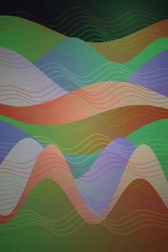 Abstract Wave Pattern Gradient Stock Illustration