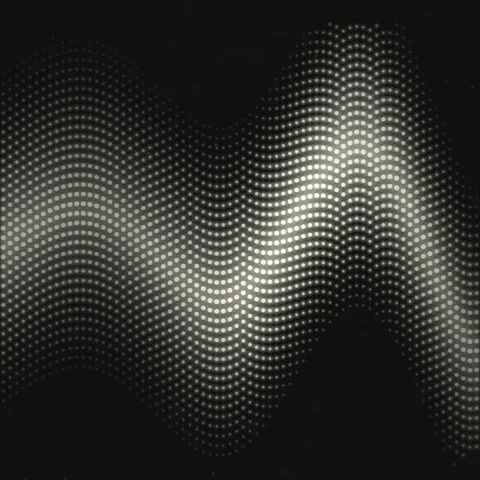 Abstract Wave Pattern Halftone Dots Flowing Motion Background Stock Footage 347259918