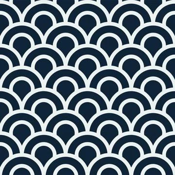 Abstract wave pattern. Japanese wave pattern. Stock Illustration
