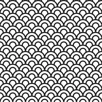 Abstract wave pattern. Japanese wave pattern. Stock Illustration