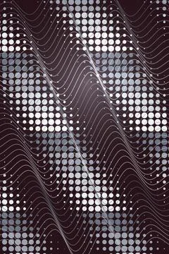 Abstract Wave Pattern with Metallic Dots Stock Photos