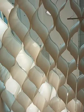 Abstract wave pattern of modern interior decorative screen Stock Photos