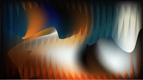 Abstract wave pattern with orange blue and white gradients Illustrazione stock
