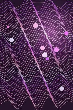 Abstract Wave Pattern with Pink Circles Stockfoto's