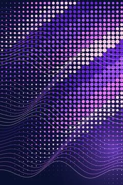 Abstract Wave Pattern Purple Gradient Stock Illustration